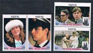 Невис, 1986, Королевская свадьба, 4 марки